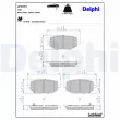 DELPHI LP3974 - Jeu de 4 plaquettes de frein avant