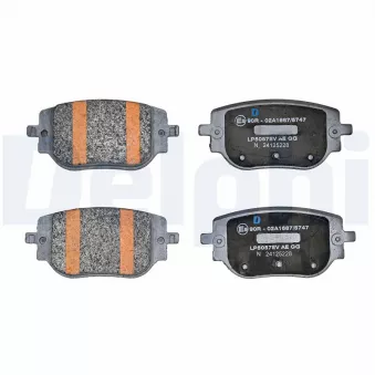 Jeu de 4 plaquettes de frein arrière DELPHI LP5057EV pour CITROEN JUMPY 2,0 BlueHDi 145 - 144cv