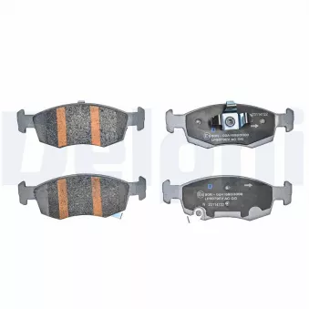 Jeu de 4 plaquettes de frein avant DELPHI LP5079EV pour FIAT 500e Elektro - 118cv