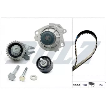 Pompe à eau + kit de courroie de distribution DOLZ KD045 pour OPEL VECTRA 1.9 CDTI - 120cv