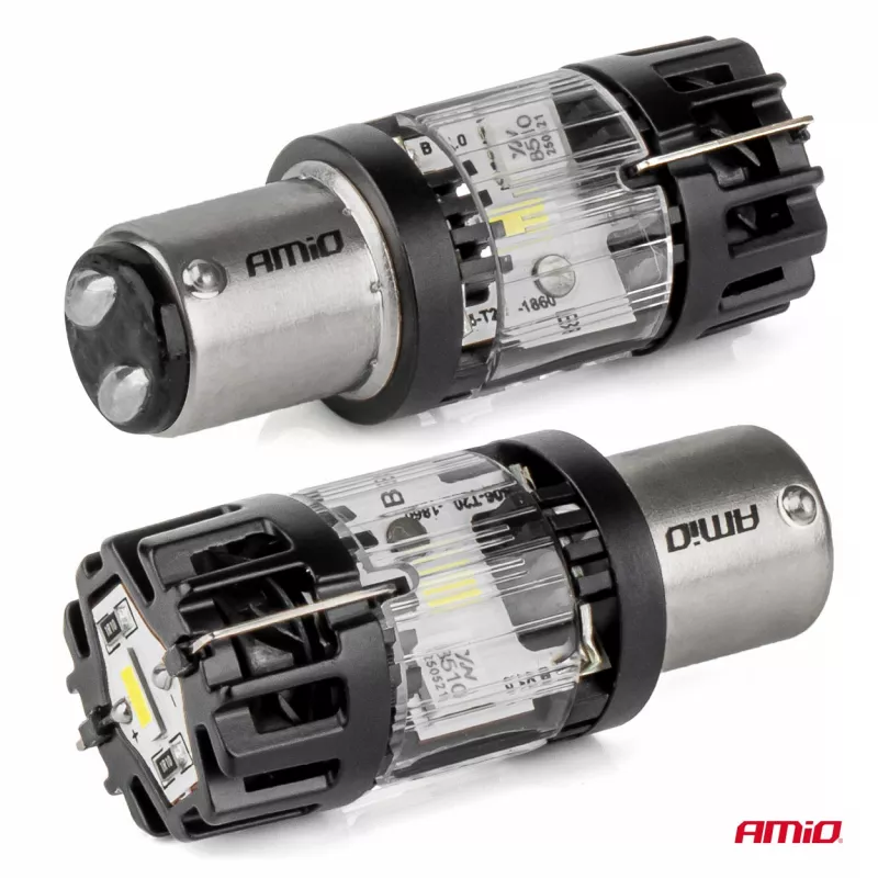 Ampoule LED LumiTec BAY15D P21/5W 12V FULL CANBUS blanche - AMIO 04689 - Visuel 2