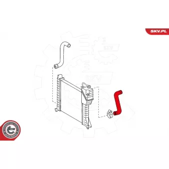 Durite de radiateur ESEN SKV 24SKV343 pour VOLKSWAGEN PASSAT 208 D - 79cv
