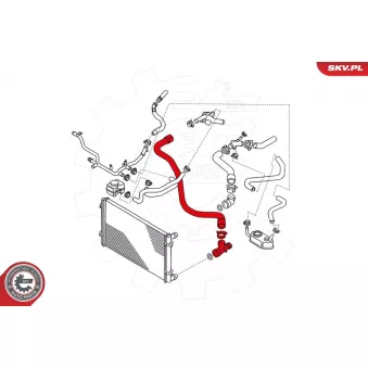 Durite de radiateur ESEN SKV 24SKV344 pour VOLKSWAGEN SCIROCCO 1.9 TDI 4motion - 130cv