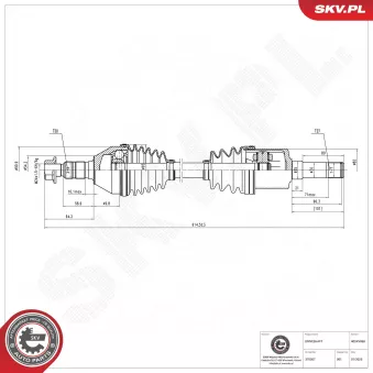 Arbre de transmission ESEN SKV OEM 374829