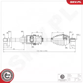 ESEN SKV 40SKV365 - Arbre de transmission
