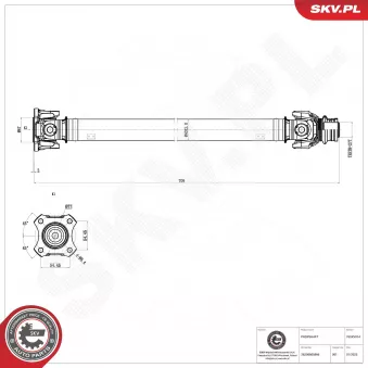 Arbre de transmission ESEN SKV OEM 26208605866