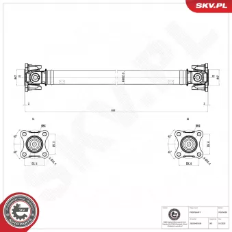 Arbre de transmission ESEN SKV OEM 26203401609