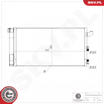 Condenseur, climatisation ESEN SKV [86SKV168]