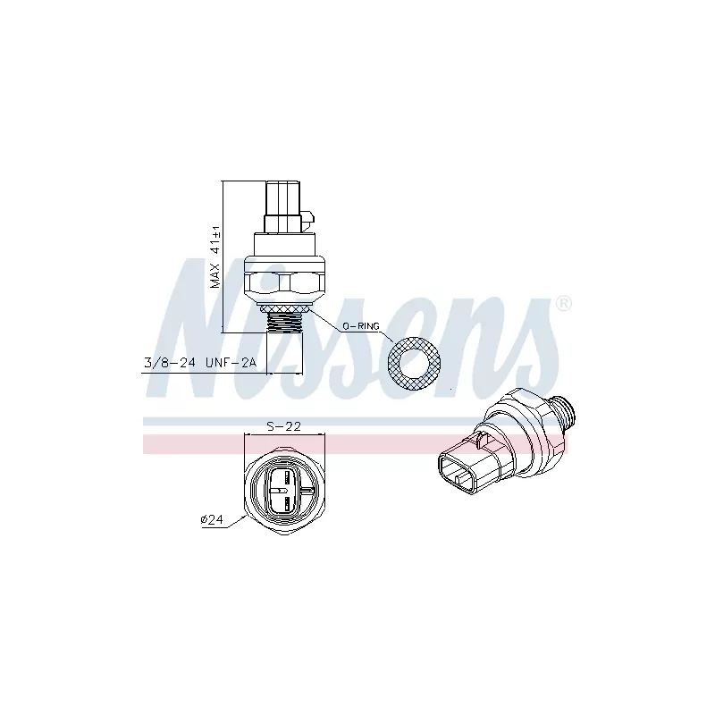 Pressostat, climatisation NISSENS 301016 - Visuel 1