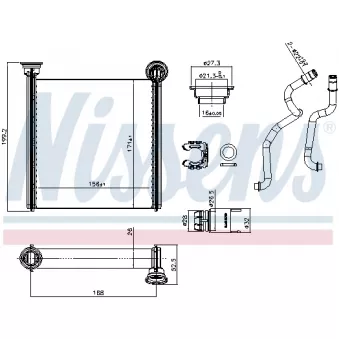 Système de chauffage NISSENS 707388 pour SUZUKI SWIFT 1,0 MPI - 65cv