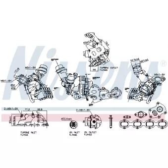 Turbocompresseur, suralimentation NISSENS OEM 144101112R