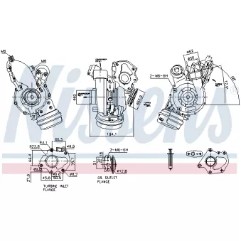 Turbocompresseur, suralimentation NISSENS OEM 1441100Q3B