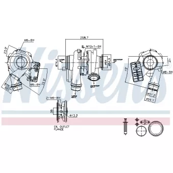 Turbocompresseur, suralimentation NISSENS OEM 8570080F06