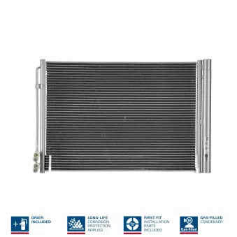 Condenseur, climatisation NISSENS 940110 pour BMW Série 5 518 d - 150cv