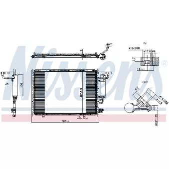 Condenseur, climatisation NISSENS 941390 pour HYUNDAI IX35 1.5 Ti-VCT - 110cv