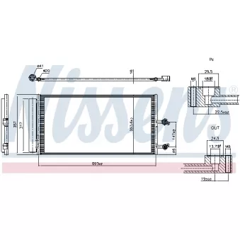 Condenseur, climatisation NISSENS 941403 pour MERCEDES-BENZ VITO 2.0 T8 Hybrid AWD - 303cv