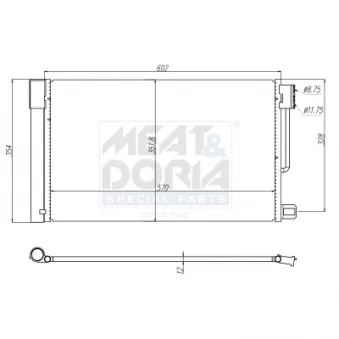 Condenseur, climatisation MEAT & DORIA OEM 1850119