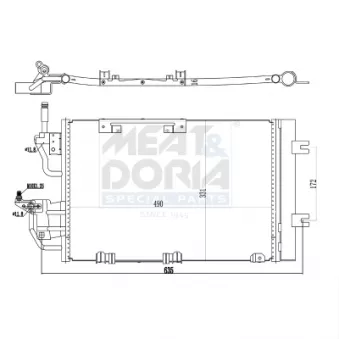 Condenseur, climatisation MEAT & DORIA OEM 6850237