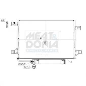 Condenseur, climatisation MEAT & DORIA OEM A1695000354