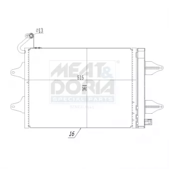 Condenseur, climatisation MEAT & DORIA OEM 6Q0820411H