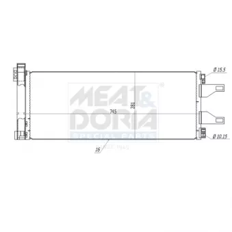 Condenseur, climatisation MEAT & DORIA OEM 1371427080