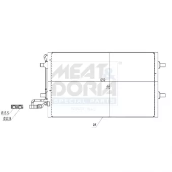 Condenseur, climatisation MEAT & DORIA OEM 9124389