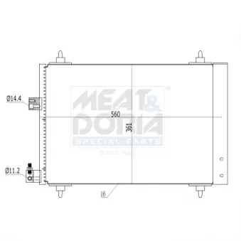 Condenseur, climatisation MEAT & DORIA OEM 6455EX