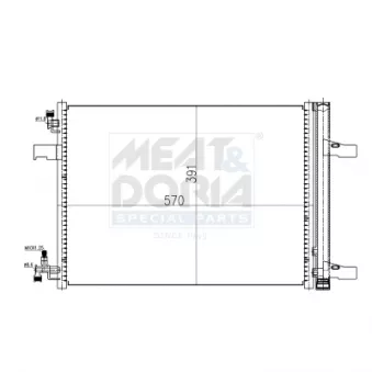 Condenseur, climatisation MEAT & DORIA OEM 13377762