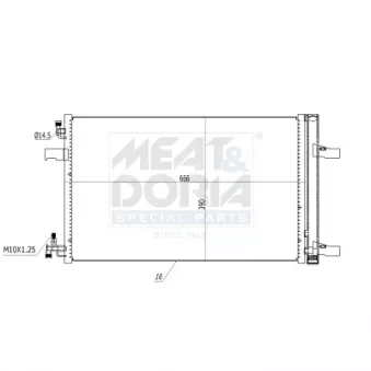Condenseur, climatisation MEAT & DORIA OEM 13377763
