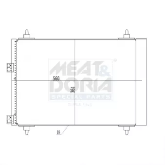 Condenseur, climatisation MEAT & DORIA OEM 6455AA