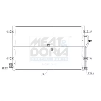 Condenseur, climatisation MEAT & DORIA OEM 8E0260403B