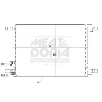 Condenseur, climatisation MEAT & DORIA OEM 5QD820411K