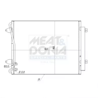 Condenseur, climatisation MEAT & DORIA OEM 561820411