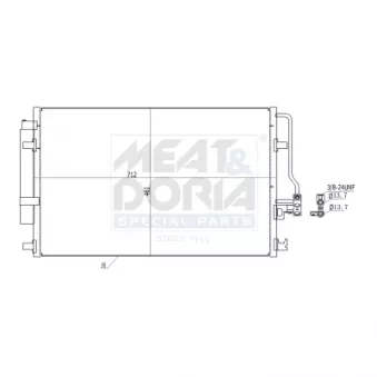 Condenseur, climatisation MEAT & DORIA OEM 9065000054