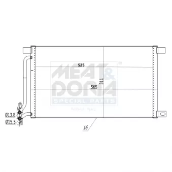 Condenseur, climatisation MEAT & DORIA OEM 8377648