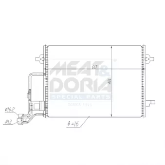 Condenseur, climatisation MEAT & DORIA OEM 3B0260401A