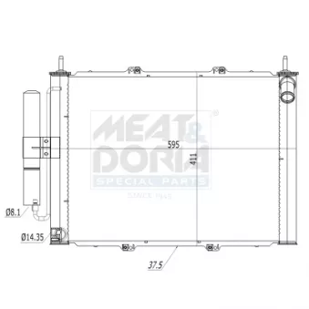 MEAT & DORIA 991169 - Condenseur, climatisation