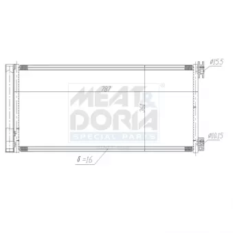 Condenseur, climatisation MEAT & DORIA OEM 4422250