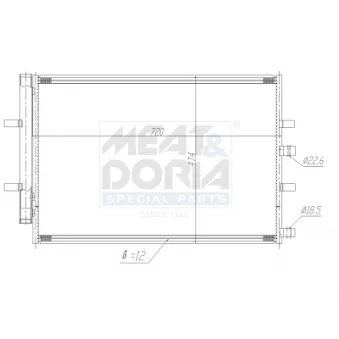 Condenseur, climatisation MEAT & DORIA OEM BK2119710AB