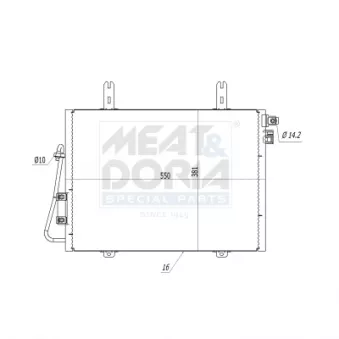 Condenseur, climatisation MEAT & DORIA OEM 8200221131