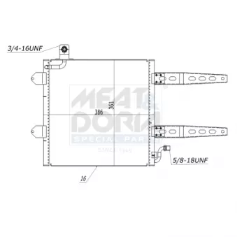 Condenseur, climatisation MEAT & DORIA OEM 6N0820413
