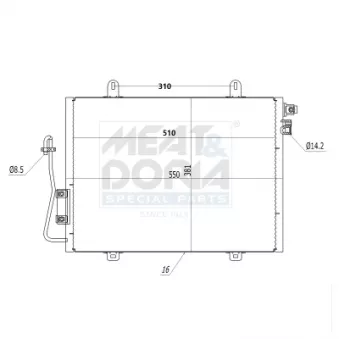 MEAT & DORIA 991223 - Condenseur, climatisation