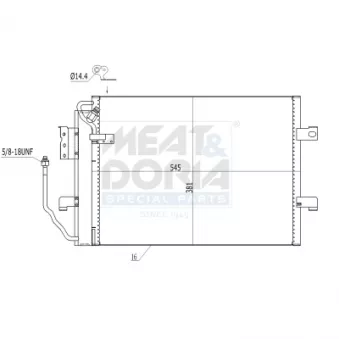 Condenseur, climatisation MEAT & DORIA OEM 1685000454