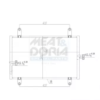 Condenseur, climatisation MEAT & DORIA OEM 1312857080