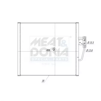 Condenseur, climatisation MEAT & DORIA OEM 64538378438