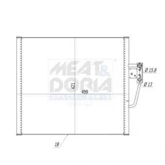 Condenseur, climatisation MEAT & DORIA OEM 64538391647