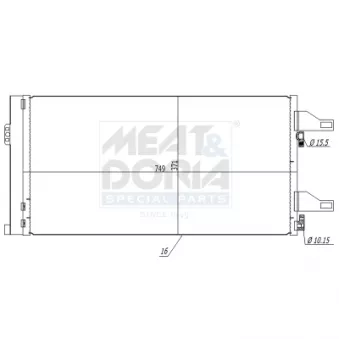 Condenseur, climatisation MEAT & DORIA OEM 1391281080