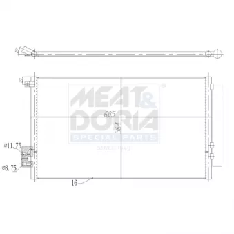 Condenseur, climatisation MEAT & DORIA OEM 51887906