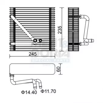 Évaporateur climatisation MEAT & DORIA 997014 pour VOLKSWAGEN GOLF 2.0 TDI - 140cv