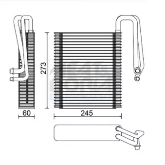 Évaporateur climatisation MEAT & DORIA 997015 pour AUDI A4 3.2 V6 - 211cv